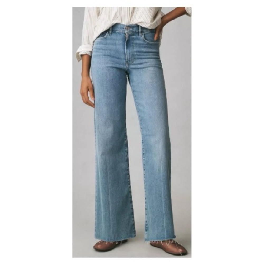FRAME Le Slim Palazzo High-Rise Wide-Leg Jeans- 24 - Picture 3 of 10